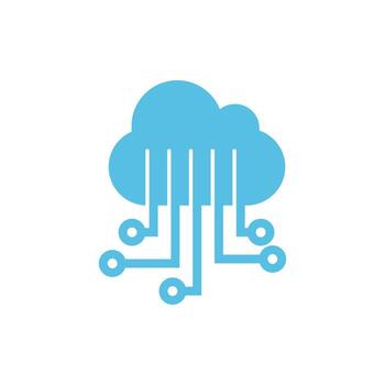 cloud computing icon design template vector