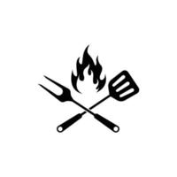 bbq  grill icon design template vector