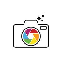 camera logo icon design template vector