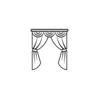 curtain icon design template vector