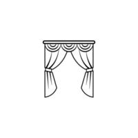 curtain icon design template vector