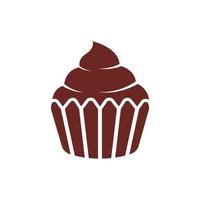 vector de plantilla de diseño de icono de logotipo de cupcake