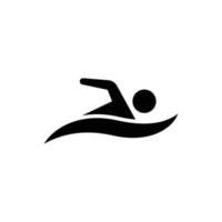 plantilla de diseño de icono de natación vector