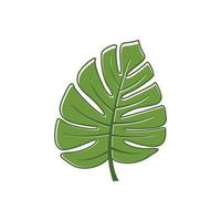 vector de plantilla de diseño de icono de logotipo de hoja de monstera