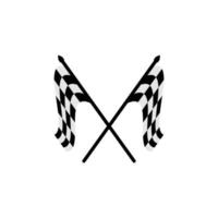 plantilla de diseño de icono de banderas de carreras vector