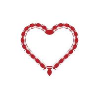 red love icon design template vector