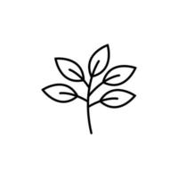 plantilla de diseño de icono de rama de hoja vector