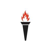 torch logo icon design template vector