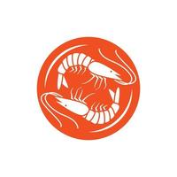 shrimp logo icon design template vector