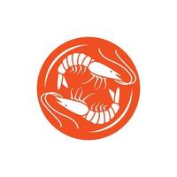 shrimp logo icon design template vector