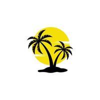 palm tree logo icon design template vector