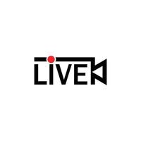 live streaming icon design template vector