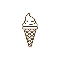 ice cream logo icon design template vector