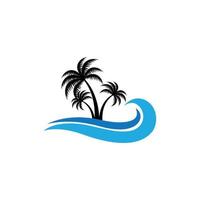 plantilla de diseño de icono de logotipo de playa vector