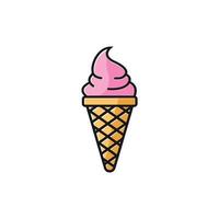 vector de plantilla de diseño de icono de logotipo de helado