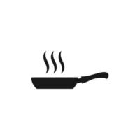 frying pan logo icon design template vector