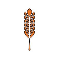 Wheat and rice icon logo design template vector