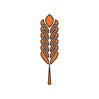 Wheat and rice icon logo design template vector