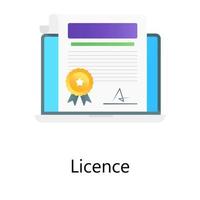 vector de certificado en línea, diploma digital