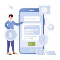 Take a look at this online payment  flat illustration vector
