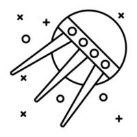 A handy linear icon of satellite vector