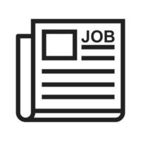 Newspaper Job Ad Line Icon vector