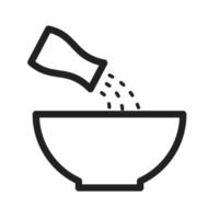 Add Salt Line Icon vector