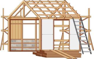 concepto de sitio de construcción de la casa vector