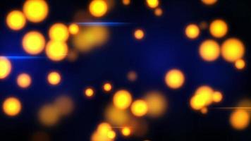 bokeh particelle glitter premi polvere gradiente astratto. futuristico scintillante nello spazio su sfondo blu. video