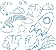 Doodle sketch design set vector