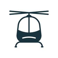 Black Fly Helicopter Silhouette Icon. Military, Medical Flight Copter Pictogram. Aviation Transport Icon. Civil Tourism Fuselage Symbol. Helicopter Rotate Propeller Sign. Isolated Vector Illustration.