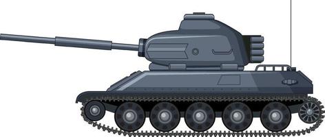 Military battle tank on white background vector