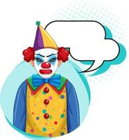 Clown with bubble speech vector