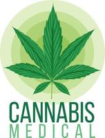 planta de cannabis para medicina vector