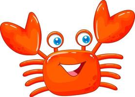 Red crab in cartoon design vector