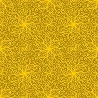 YELLOW SEAMLESS VECTOR BACKGROUND WITH SPIRAL CURLS