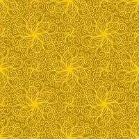 YELLOW SEAMLESS VECTOR BACKGROUND WITH SPIRAL CURLS