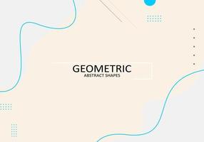 Memphis geometric background with abstract shapes vector