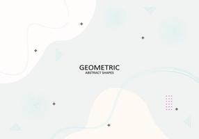 Memphis geometric background with abstract shapes vector