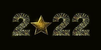 feliz año nuevo 2022 tarjeta de felicitación. vector