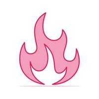 silhouette colourful fire flame flat icon illustration vector