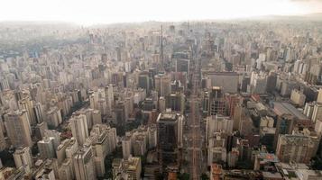 Aerial view of downtown Sao Paulo photo