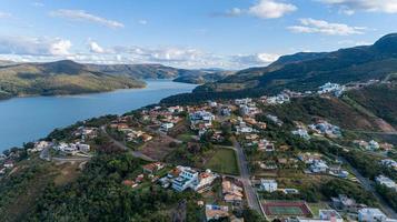 Aerial view of a Brazilian town photo