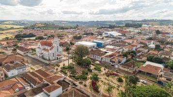 Minas Gerais, Brazil, MAY 2020 - Aerial view of the Sao Tomas de Aquino city photo