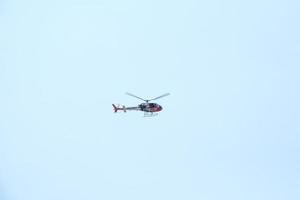 Sao Paulo, Brazil, May 2019 -  Helicopter in the air photo