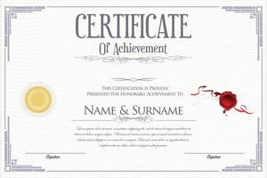 Diploma Certificate Template Award Vector