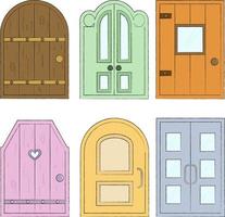 set of doors vector