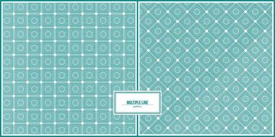 rectangle and circle filled by multiple line pattern vector