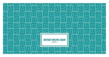 abstract multiple square pattern with turquoise background vector