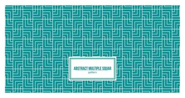 abstract multiple square pattern with turquoise background vector